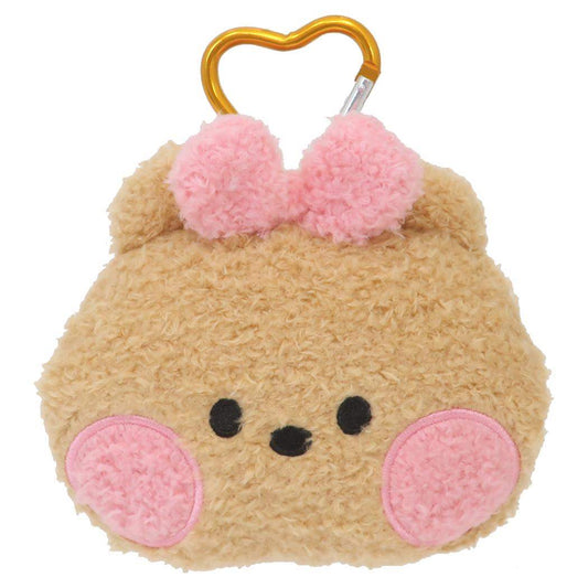LINE FRIENDS minini ミニポーチ カラビナ付きフェイスポーチ チョニニ サンタン 小物入れ キャラクター グッズ シネマコレクション