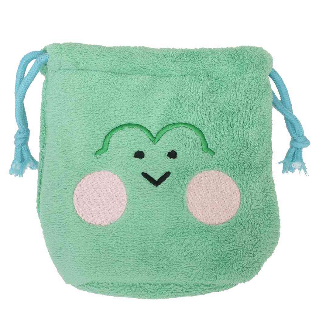 LINE FRIENDS minini 巾着袋 ダイカット巾着ポーチ レニニ サンタン きんちゃくポーチ 小物入れ キャラクター グッズ メール便可 シネマコレクション