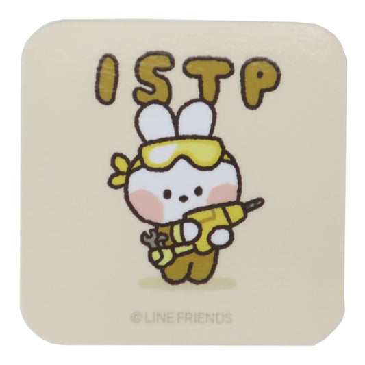 LINE FRIENDS minini ダイカットシール MBTIステッカー コニニA ISTP サンタン デコレーション スマホデコ 性格診断 キャラクター グッズ メール便可 シネマコレクション