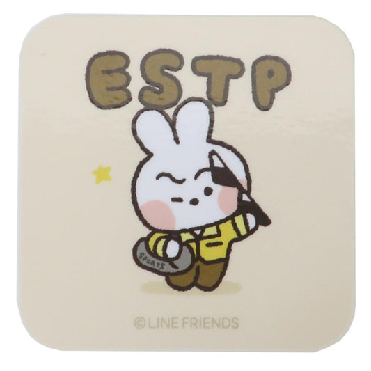LINE FRIENDS minini ダイカットシール MBTIステッカー コニニD ESTP サンタン デコレーション スマホデコ 性格診断 キャラクター グッズ メール便可 シネマコレクション