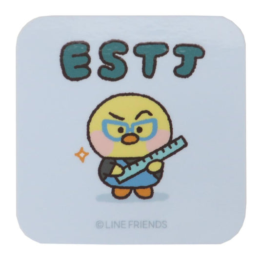 LINE FRIENDS minini ダイカットシール MBTIステッカー サリニC ESTJ サンタン デコレーション スマホデコ 性格診断 キャラクター グッズ メール便可 シネマコレクション
