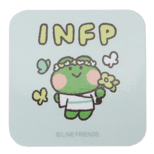 LINE FRIENDS minini ダイカットシール MBTIステッカー レニニB INFP サンタン デコレーション スマホデコ 性格診断 キャラクター グッズ メール便可 シネマコレクション