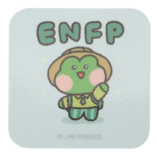 LINE FRIENDS minini ダイカットシール MBTIステッカー レニニC ENFP サンタン デコレーション スマホデコ 性格診断 キャラクター グッズ メール便可 シネマコレクション