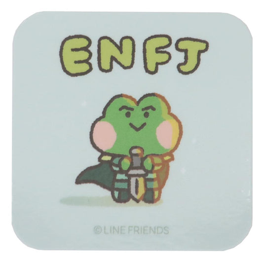 LINE FRIENDS minini ダイカットシール MBTIステッカー レニニD ENFJ サンタン デコレーション スマホデコ 性格診断 キャラクター グッズ メール便可 シネマコレクション