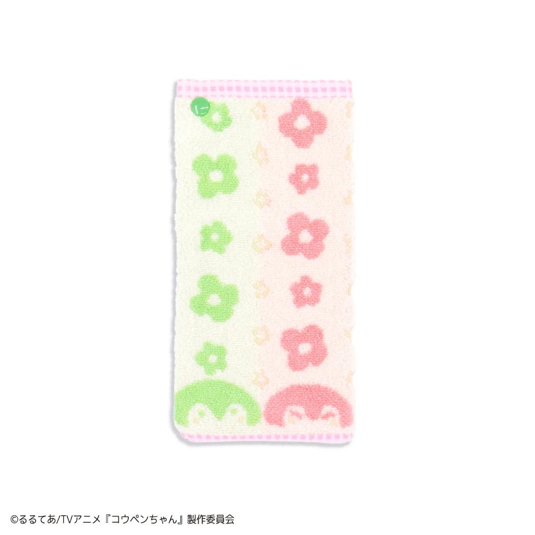 コウペンちゃん タオルポーチ フルフィーコットン 無撚糸 ロングポシェチーフ まんかい！ LINE FRIENDS タオル美術館