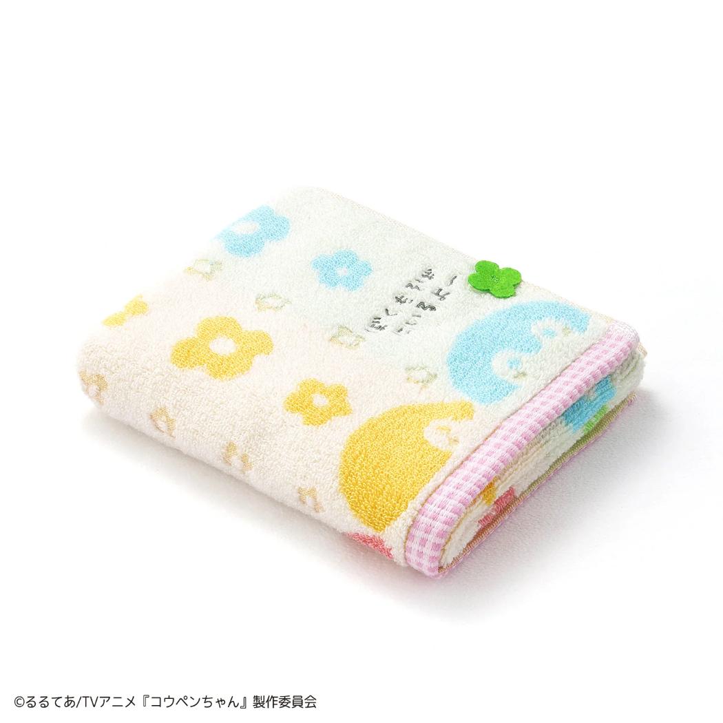コウペンちゃん ロングタオル フルフィーコットン 無撚糸 フェイスタオル まんかい！ LINE FRIENDS タオル美術館