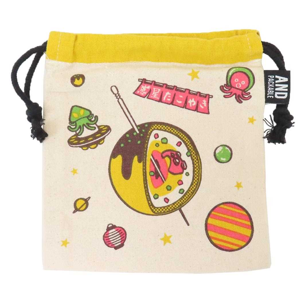 AND PACKABLE 巾着袋 巾着ポーチ KPO ワクセイタコヤキ NT テクノプライム 小物入れ かわいい グッズ メール便可 シネマコレクション