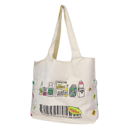 AND PACKABLE エコバッグ マルシェバッグ MBO バーコードNT テクノプライム お買い物バッグ 手提げバッグ グッズ メール便可 シネマコレクション