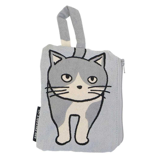 AND PACKABLE ミニポーチ ポケットティッシュポーチ ニャンタマ ハチワレ テクノプライム 小物入れ ジッパーポーチ グッズ メール便可 シネマコレクション