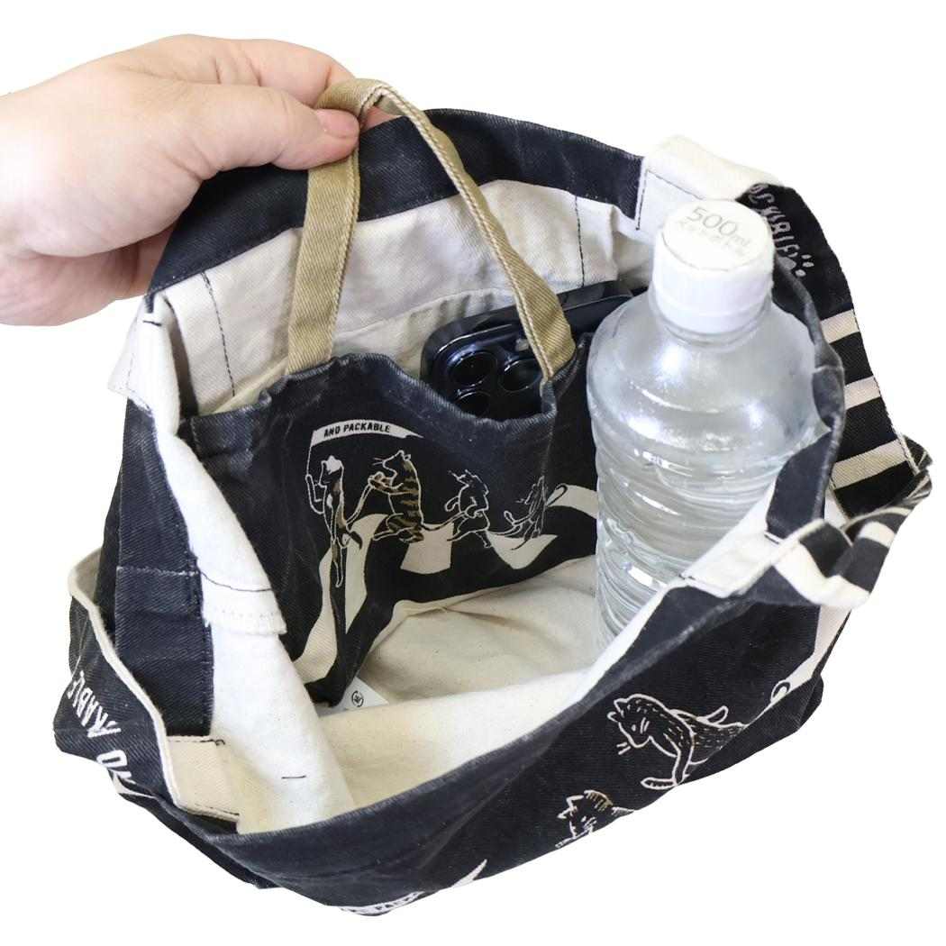 AND PACKABLE トートバッグ MTBPミニトートバッグ NEED CAT-BK テクノプライム