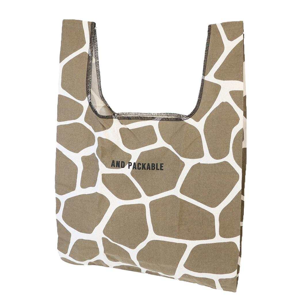 AND PACKABLE エコバッグ ミニマルシェバッグ MBHS ジラフ BR テクノプライム