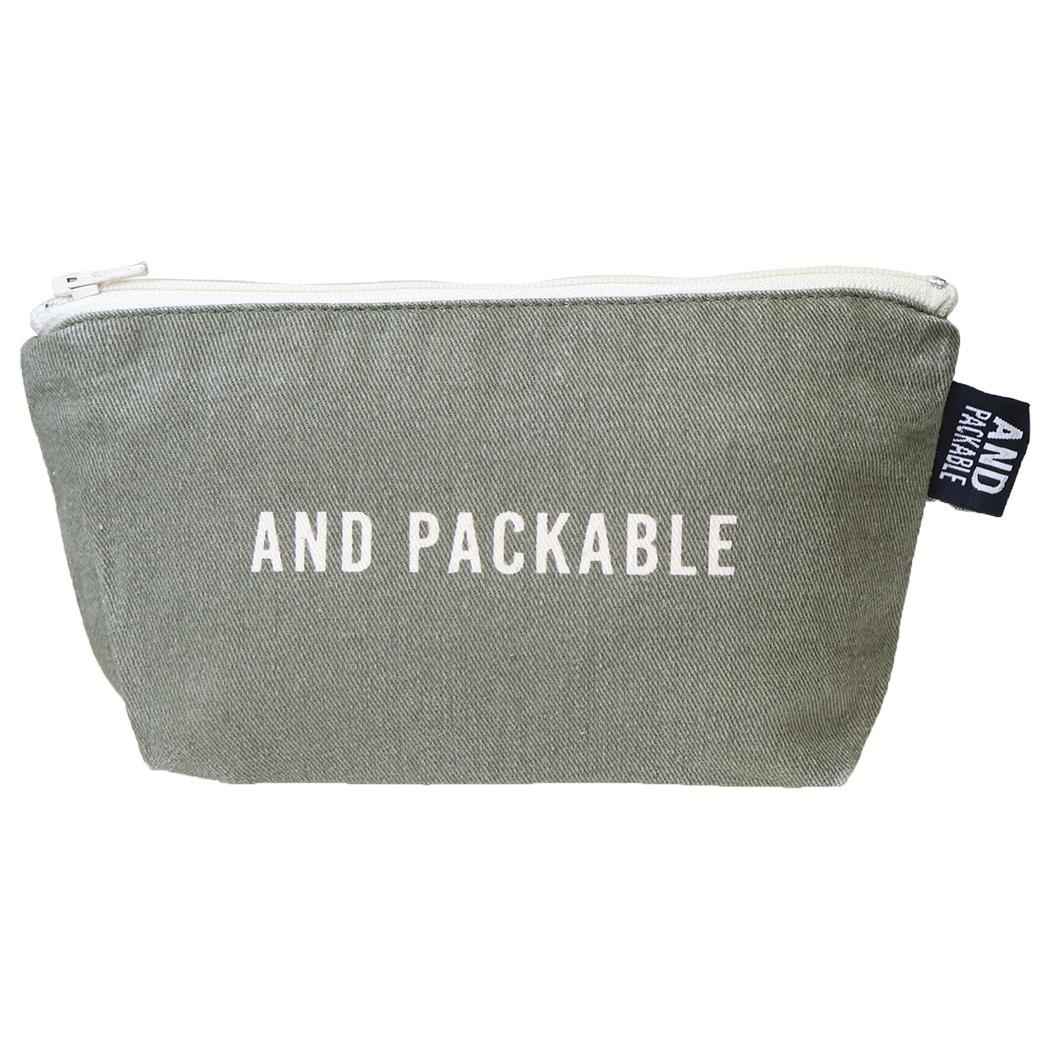 AND PACKABLE ペンポーチ ジッパーポーチ ZPO ロゴ KH テクノプライム