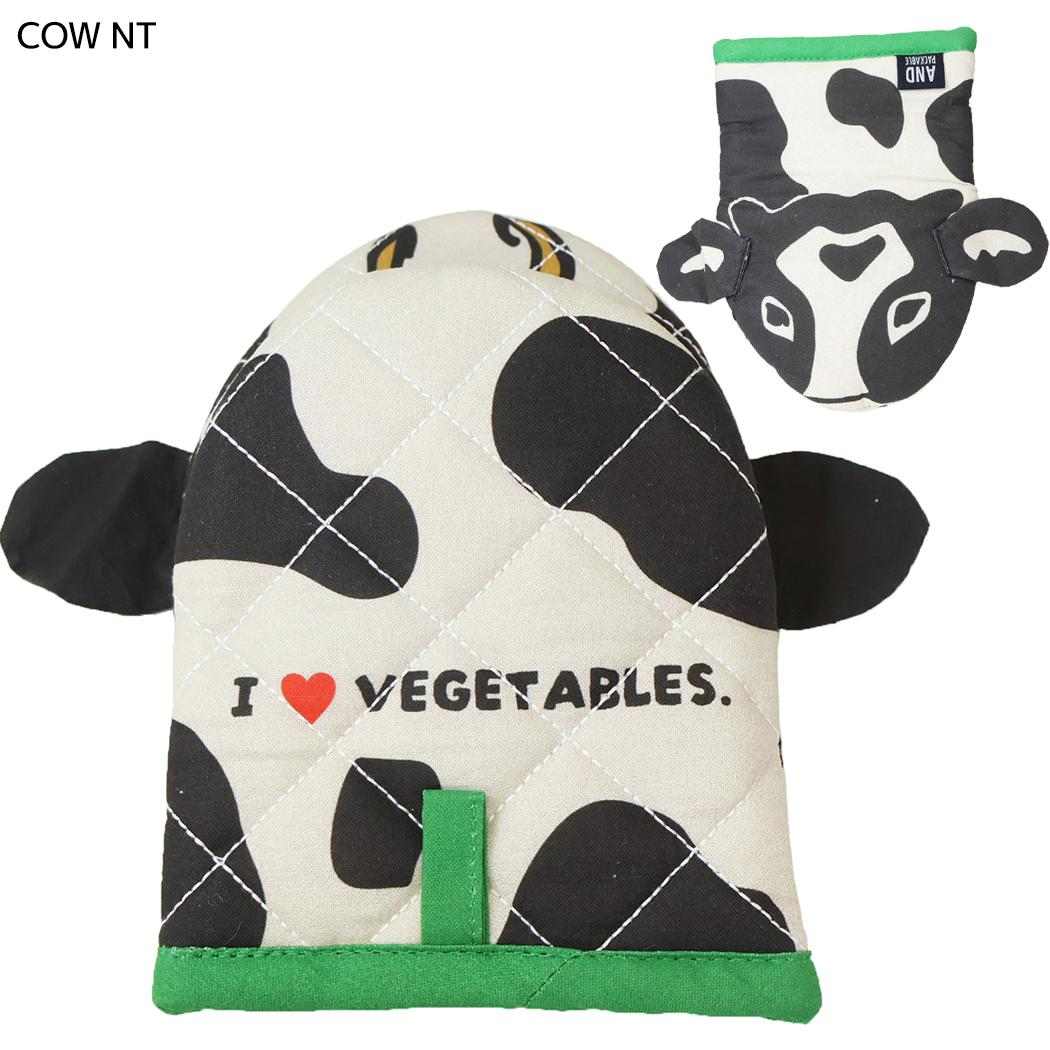 AND PACKABLE キッチン雑貨 キッチンミトン アニマル COW NT テクノプライム