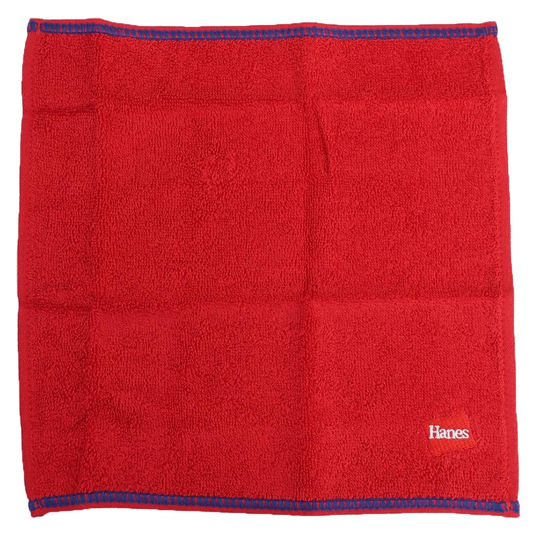 Hanes ヘインズ ミニタオル フラッグロゴ刺繍タオルハンカチ レッド ツカモトコーポレーション