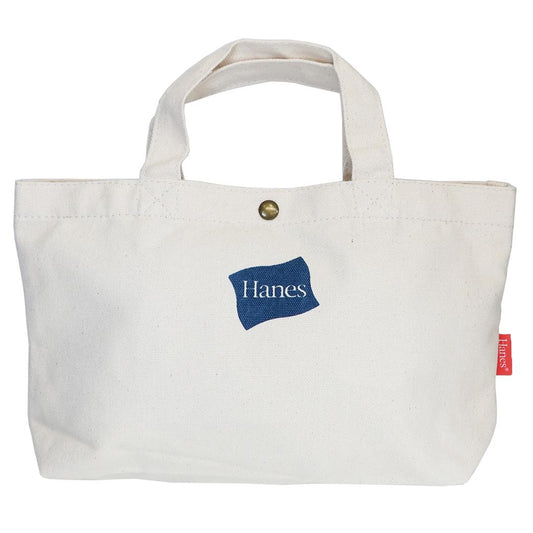 Hanes ヘインズ ランチバッグ フラッグロゴプリントミニトートバッグ ネイビー ツカモトコーポレーション