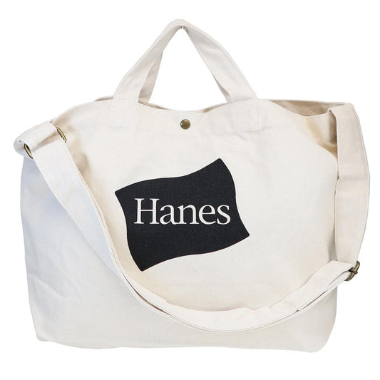 Hanes ヘインズ 斜め掛けかばん フラッグロゴプリントトートショルダーバッグ ブラック ツカモトコーポレーション