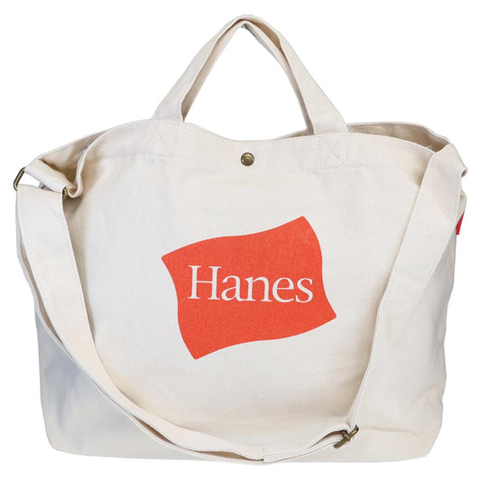 Hanes ヘインズ 斜め掛けかばん フラッグロゴプリントトートショルダーバッグ レッド ツカモトコーポレーション