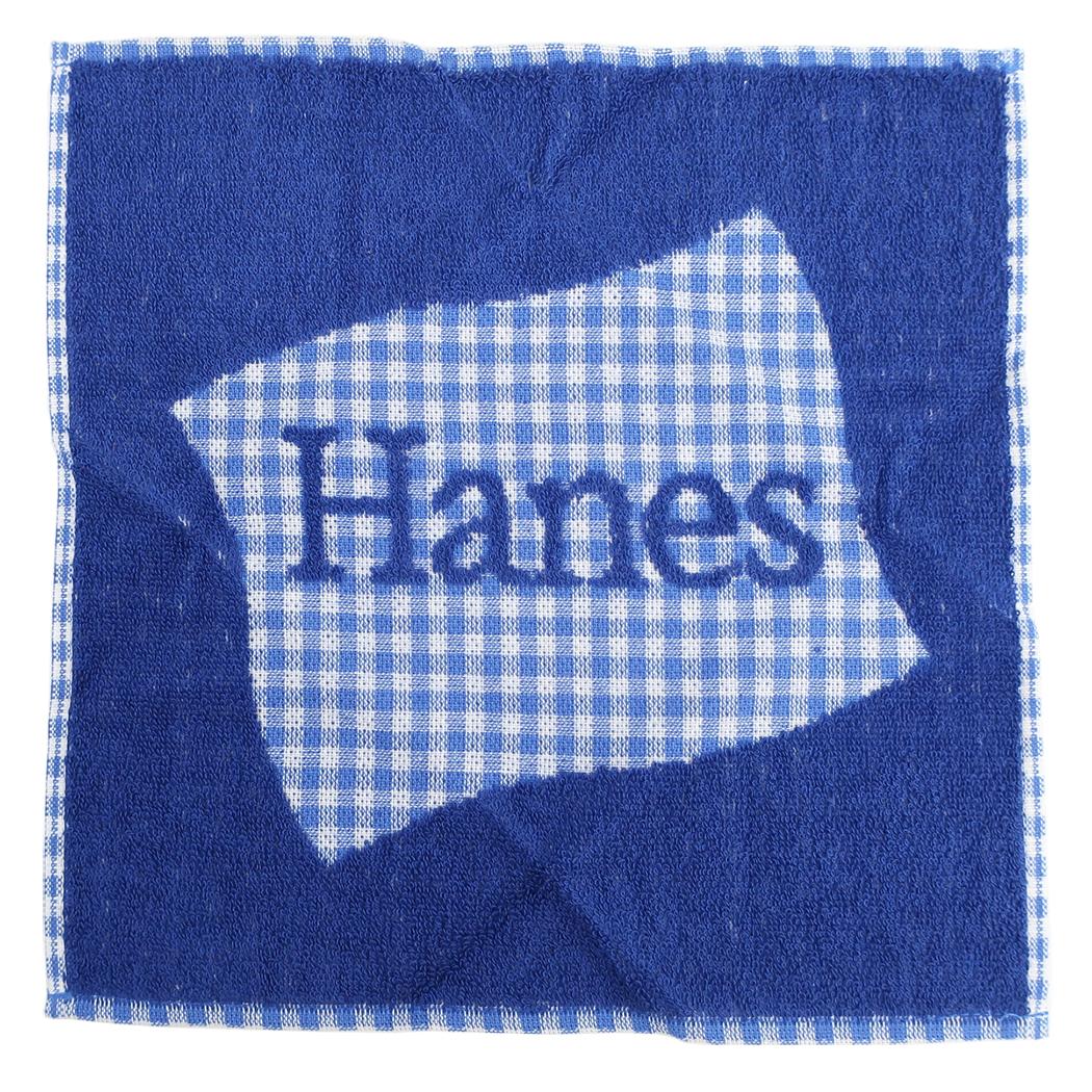 Hanes ヘインズ ミニタオル フラッグロゴ ガーゼタオルハンカチ ブルー ツカモトコーポレーション