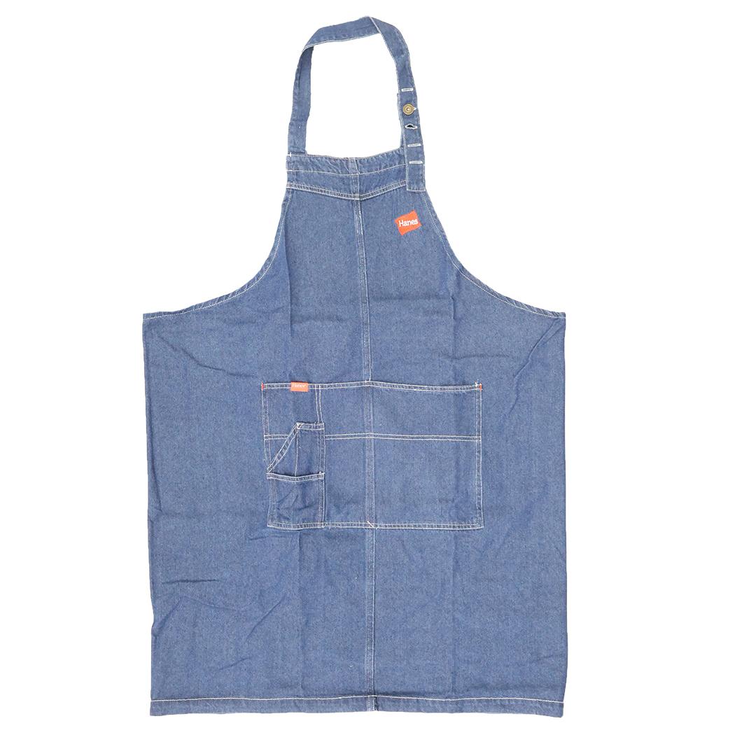 Hanes ヘインズ カフェエプロン ウォッシュドデニムエプロン ネイビー ツカモトコーポレーション