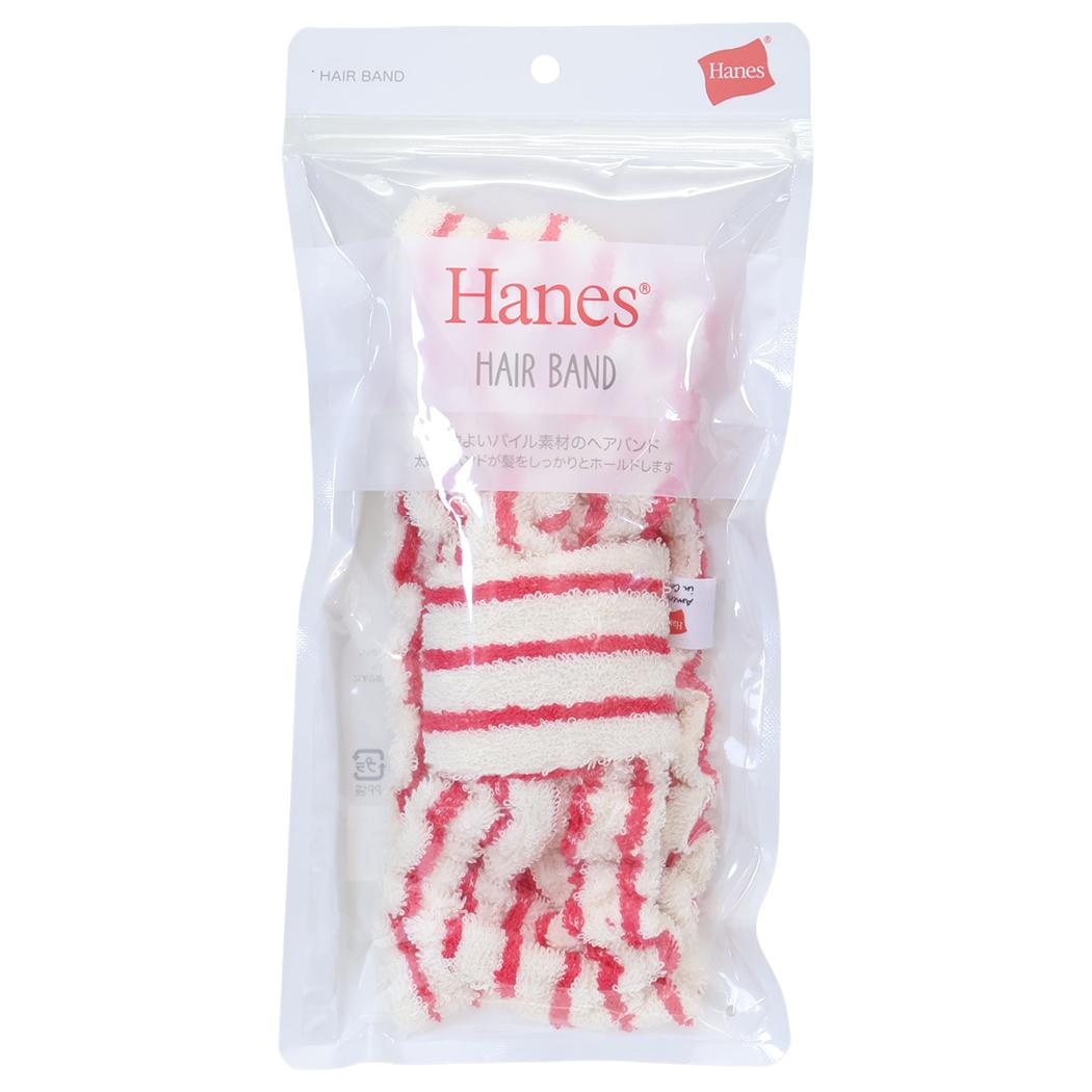 Hanes ヘインズ ヘアバンド ストライプターバン パッケージ入り ピンク ツカモトコーポレーション