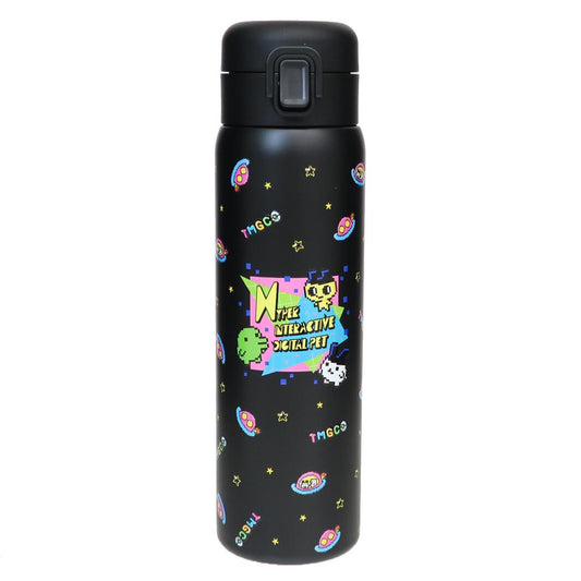 たまごっち 保温保冷水筒 ステンレスワンプッシュボトル480ml ドット ブラック 東亜金属 ロック機能 ワンタッチ キャラクター グッズ シネマコレクション