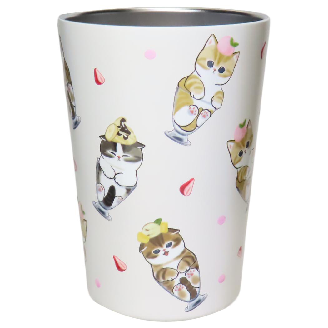 モフサンド 保温保冷コップ 2WAY 真空二重タンブラーM 450ml 猫パフェ mofusand 東亜金属 ステンレス ドリンクホルダー キャラクター グッズ シネマコレクション