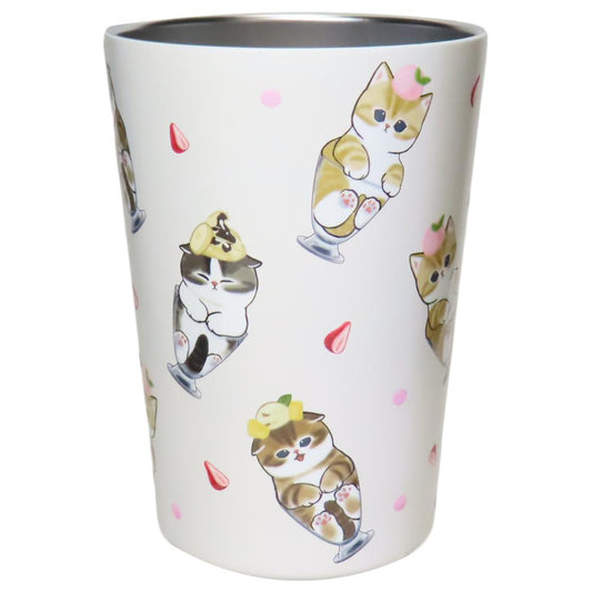 モフサンド 保温保冷コップ 2WAY 真空二重タンブラーM 450ml 猫パフェ mofusand 東亜金属 ステンレス ドリンクホルダー キャラクター グッズ シネマコレクション