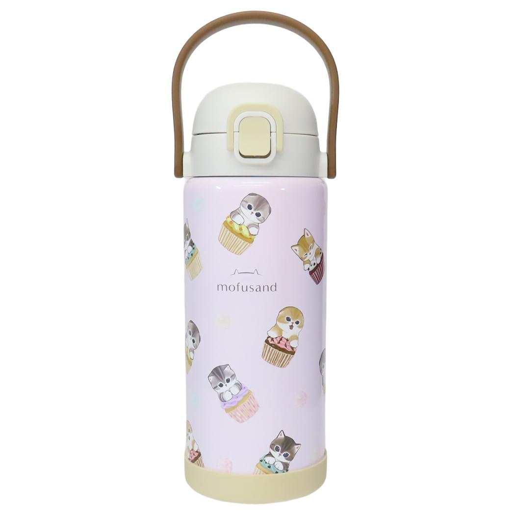 モフサンド 保冷水筒 ステンレスワンプッシュボトル1000ml カップケーキにゃん mofusand 東亜金属 ロック機能 ワンタッチ 軽量 キャラクター グッズ シネマコレクション
