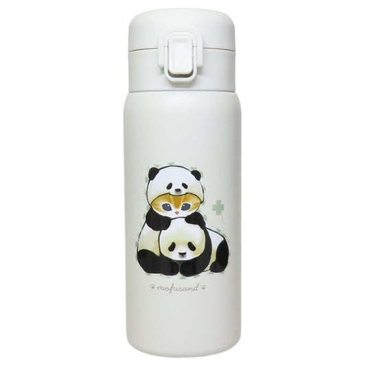モフサンド 保温保冷水筒 ステンレスワンプッシュボトル 350ml パンダにゃん mofusand 東亜金属 ロック機能 ワンタッチ 軽量 キャラクター グッズ シネマコレクション