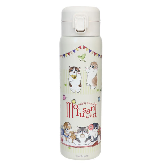 モフサンド 保温保冷水筒 ステンレスワンプッシュボトル480ml ピクニック mofusand 東亜金属 ロック機能 ワンタッチ キャラクター グッズ シネマコレクション