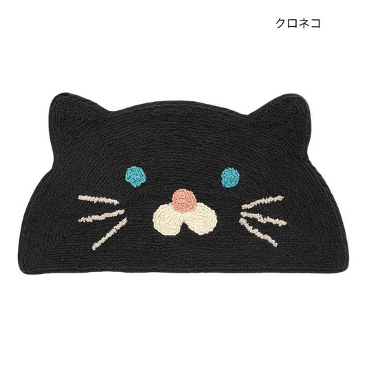 アニマルグッズ フロアマット マット セミサークル アニマル クロネコ ねこ トモコーポレーション フリーマット インテリア雑貨 グッズ シネマコレクション