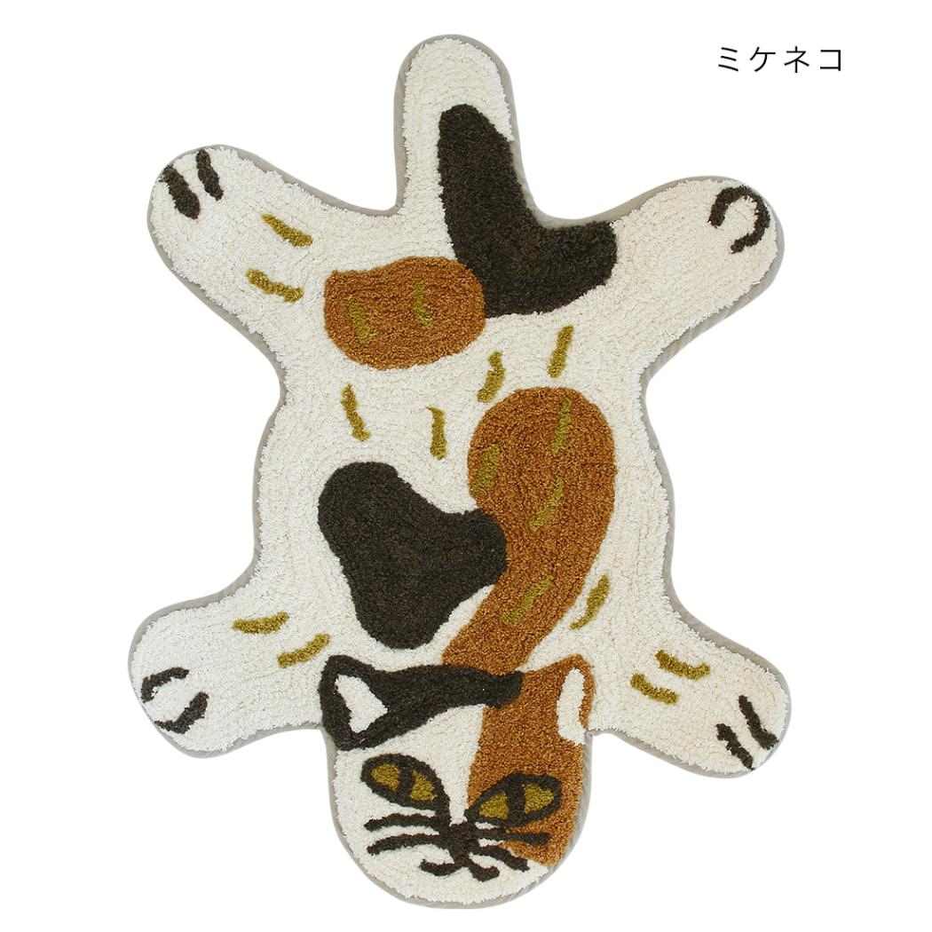 アニマルグッズ フロアマット マット リラックＺＯＯ ミケネコ ねこ トモコーポレーション フリーマット インテリア雑貨 グッズ シネマコレクション