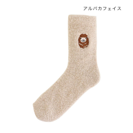 アニマルグッズ 女性用靴下 ルームソックス アルパカフェイス アニマル トモコーポレーション 大人向け かわいい ウォーマー雑貨 グッズ メール便可 シネマコレクション