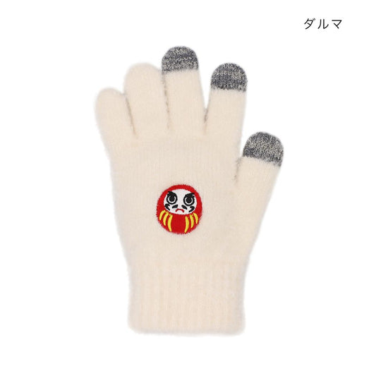 アニマルグッズ 手袋 スマホ手袋 なごみ ダルマ アニマル トモコーポレーション 防寒用品 レディース手袋 5本指タイプ ウォーマー雑貨 グッズ シネマコレクション