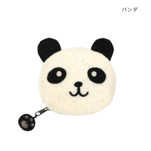 アニマルグッズ ミニポーチ シェイプポーチ パンダ アニマル トモコーポレーション 小物入れ コスメポーチ グッズ メール便可 シネマコレクション