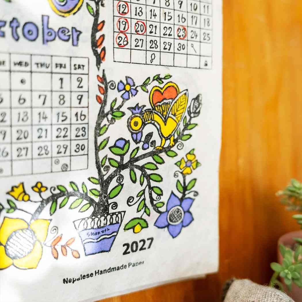 2027Calendar カレンダーS バード 壁掛けカレンダー2027年 令和9年暦 トモコーポレーション