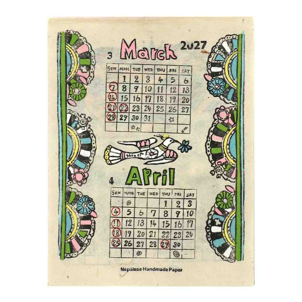 2027Calendar カレンダーS バード 壁掛けカレンダー2027年 令和9年暦 トモコーポレーション