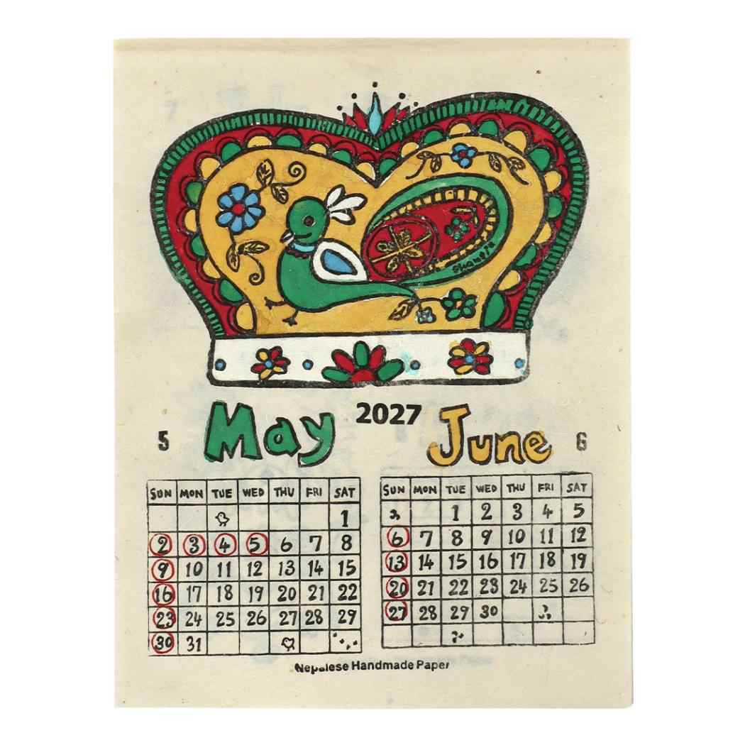 2027Calendar カレンダーS バード 壁掛けカレンダー2027年 令和9年暦 トモコーポレーション