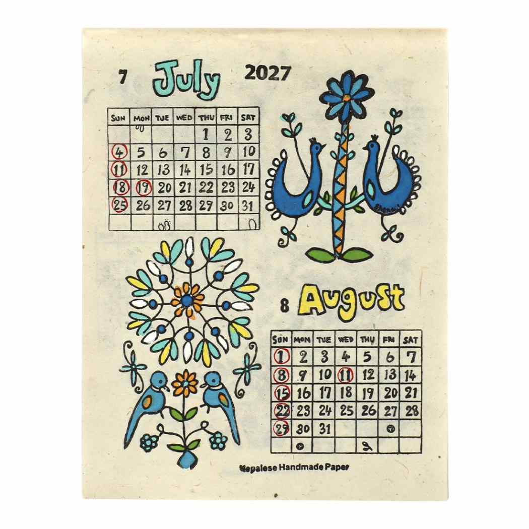 2027Calendar カレンダーS バード 壁掛けカレンダー2027年 令和9年暦 トモコーポレーション
