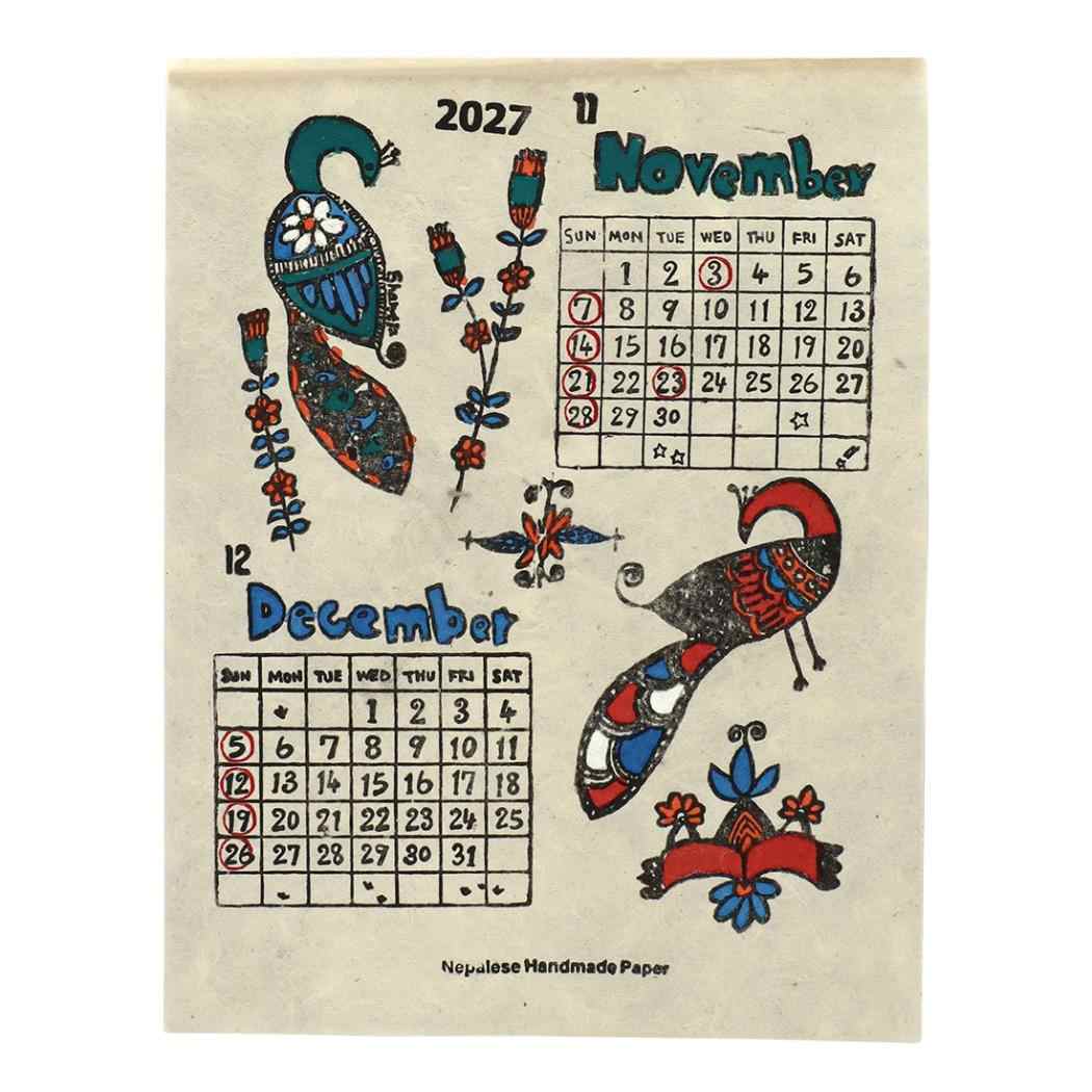 2027Calendar カレンダーS バード 壁掛けカレンダー2027年 令和9年暦 トモコーポレーション