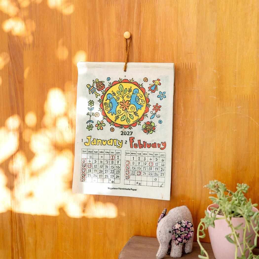 2027Calendar カレンダーS バード 壁掛けカレンダー2027年 令和9年暦 トモコーポレーション