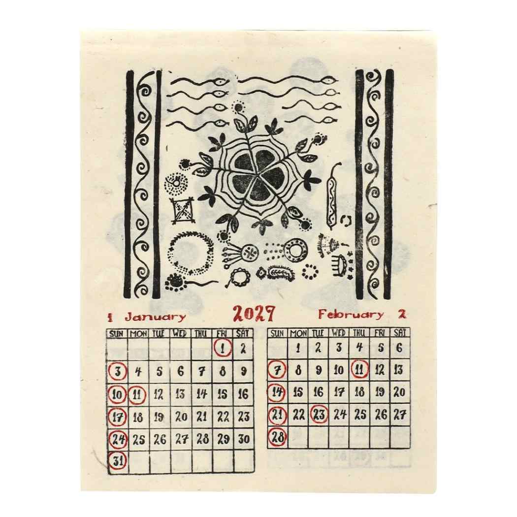 2027Calendar カレンダーS アルボナ 壁掛けカレンダー2027年 令和9年暦 トモコーポレーション