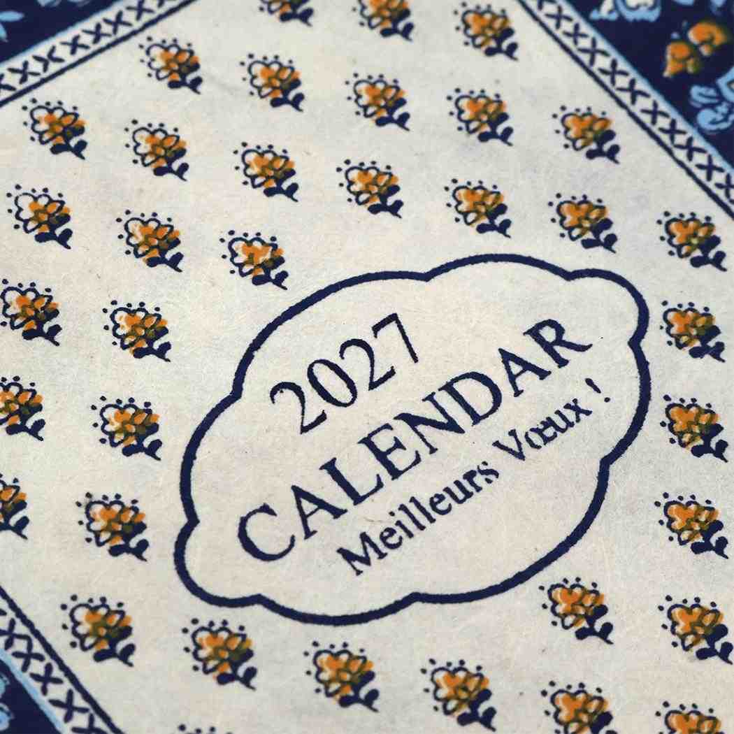 2027Calendar カレンダーS プロヴァンスプリント 壁掛けカレンダー2027年 令和9年暦 トモコーポレーション