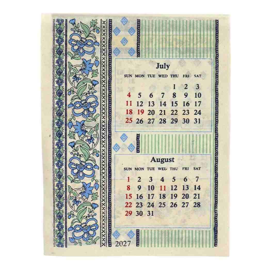 2027Calendar カレンダーS プロヴァンスプリント 壁掛けカレンダー2027年 令和9年暦 トモコーポレーション