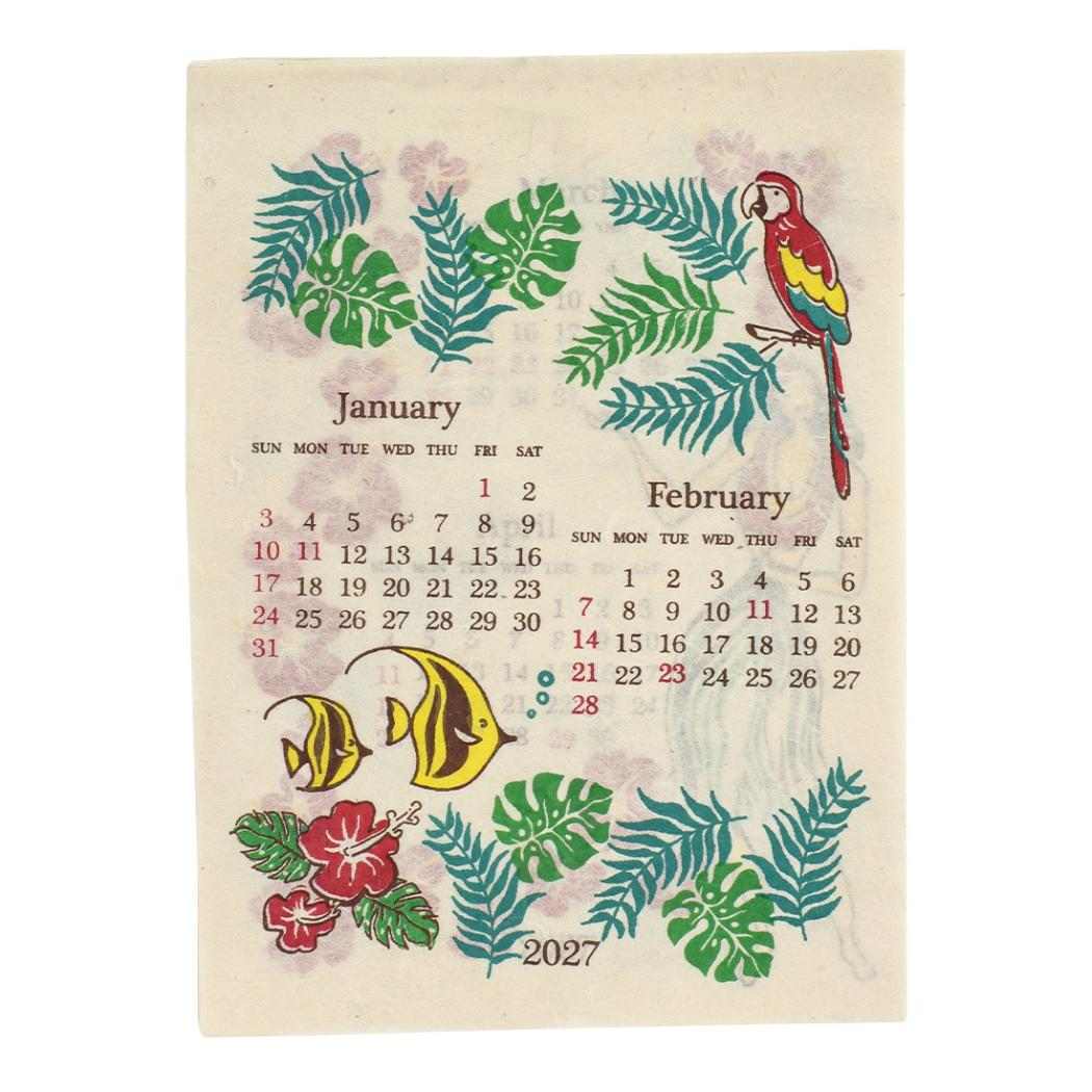 2027Calendar カレンダーS アロハハワイ 壁掛けカレンダー2027年 令和9年暦 トモコーポレーション