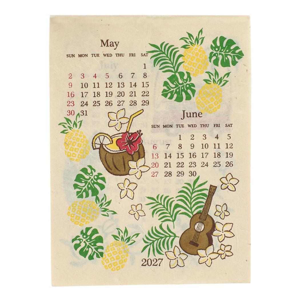 2027Calendar カレンダーS アロハハワイ 壁掛けカレンダー2027年 令和9年暦 トモコーポレーション