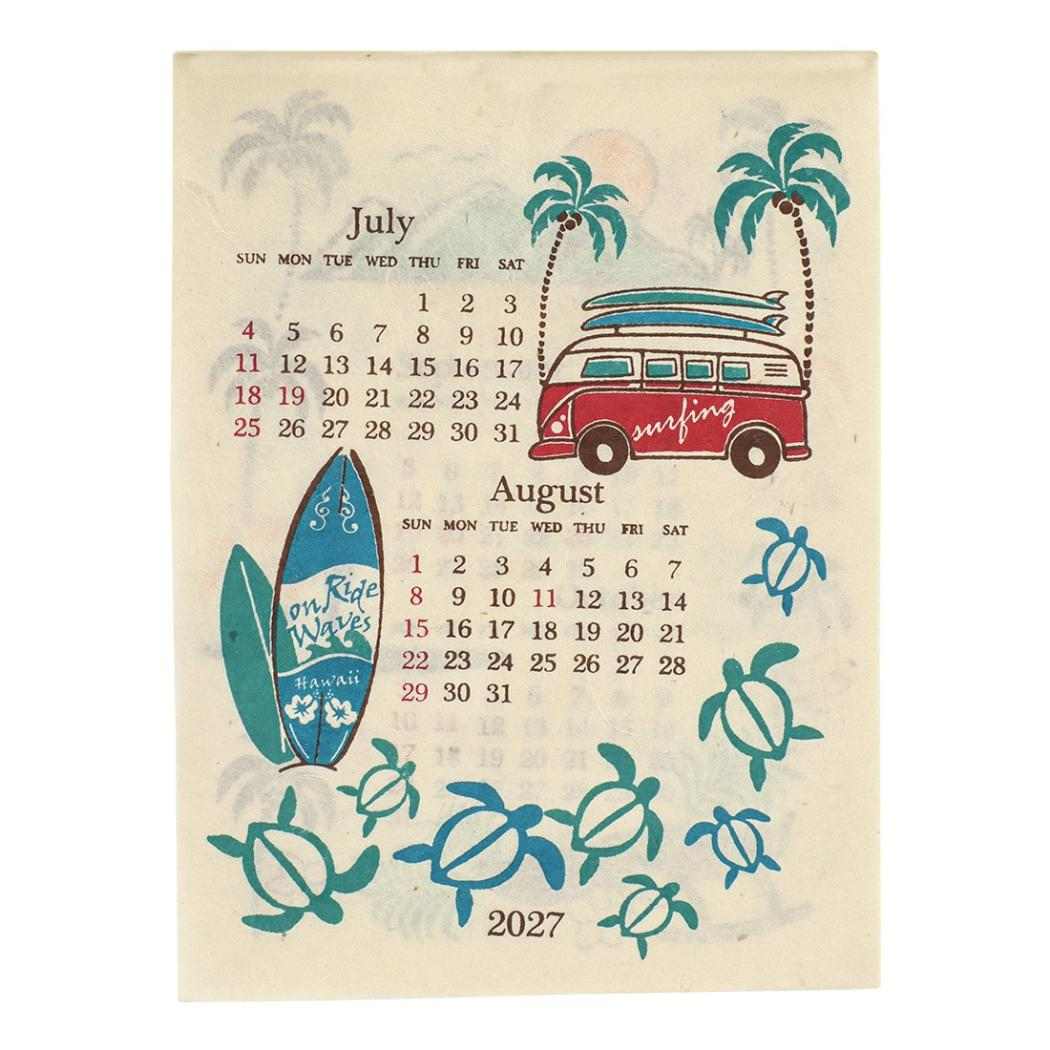 2027Calendar カレンダーS アロハハワイ 壁掛けカレンダー2027年 令和9年暦 トモコーポレーション
