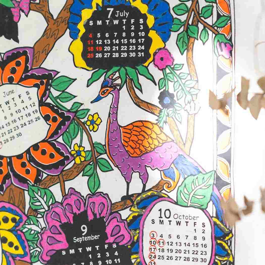 2027Calendar カレンダーワンページ 生命の樹 壁掛けカレンダー2027年 令和9年暦 トモコーポレーション