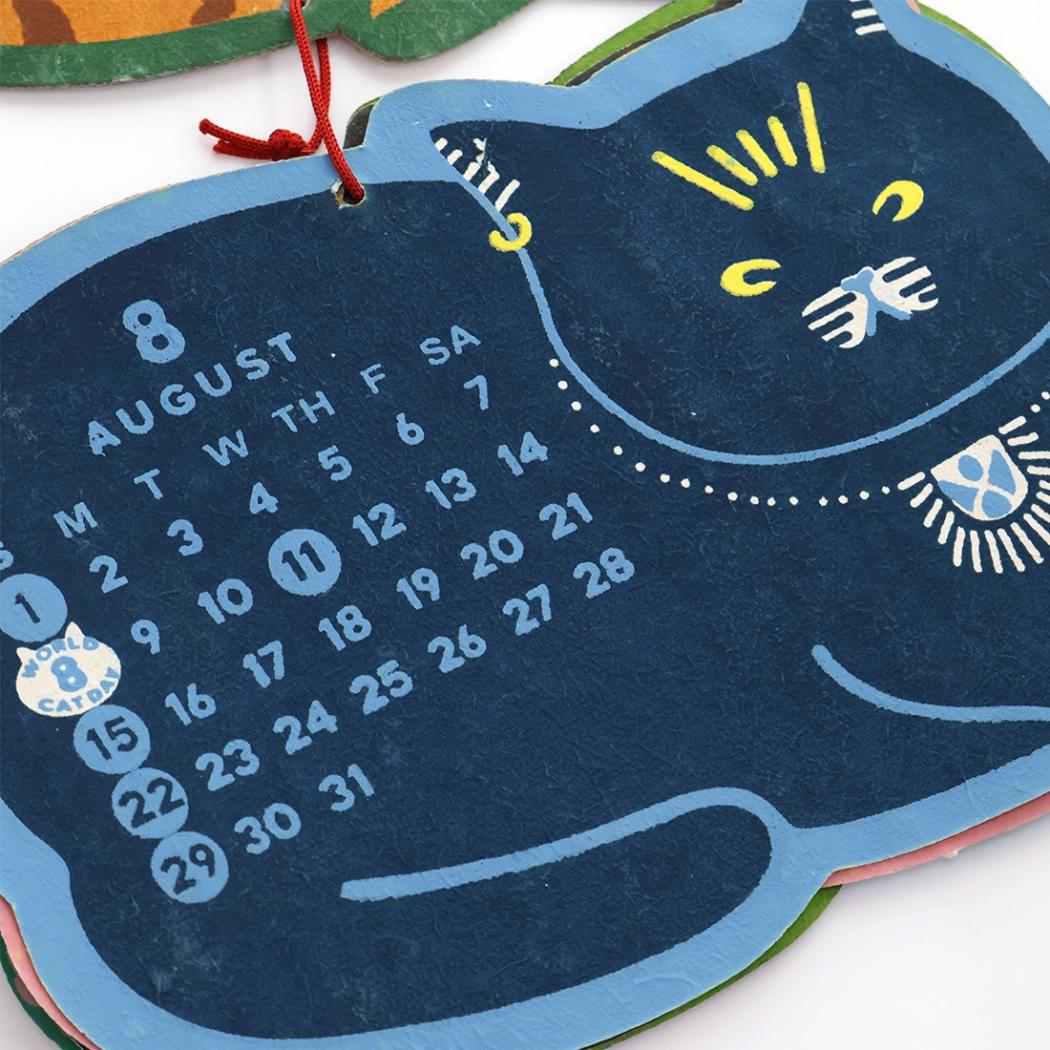2027Calendar シェイプカレンダー にゃんこ 壁掛けカレンダー2027年 令和9年暦 トモコーポレーション