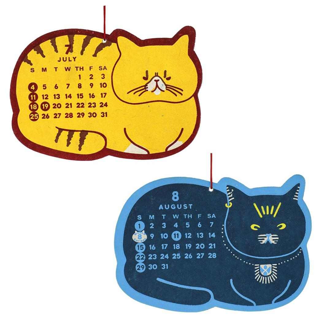 2027Calendar シェイプカレンダー にゃんこ 壁掛けカレンダー2027年 令和9年暦 トモコーポレーション